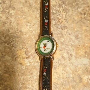 Lady Golfer Watch with Green Strap